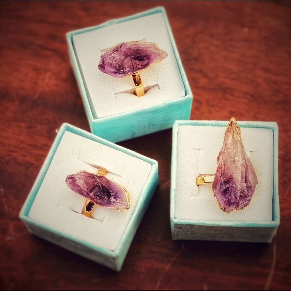 18K Amethyst Nugget Ring​